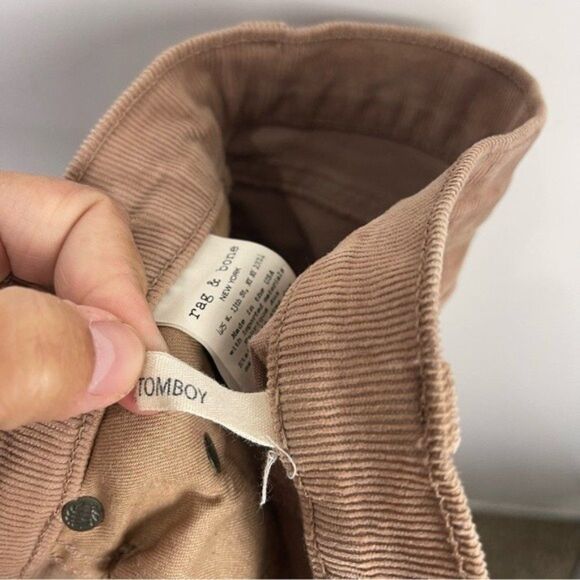 Rag & Bone Tomboy Low Rise Corduroy Slim Fit Jeans Tan Women's Size 29 - Picture 8 of 9